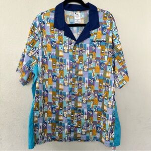 Disney Mens 50th Anniversary Short Sleeve Bowling Shirt Size XL